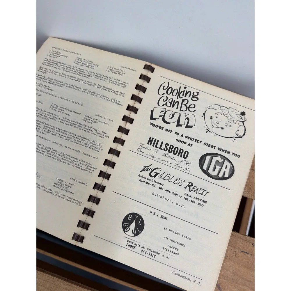 Vintage Washington NH‎ Bicentennial Cook Book Fire Dept Ladies Aux Spirit of 76